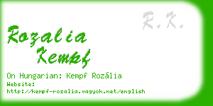 rozalia kempf business card