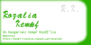 rozalia kempf business card